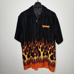 Supersaber Flame Shirt Las Vegas Point Zero Black Orange L